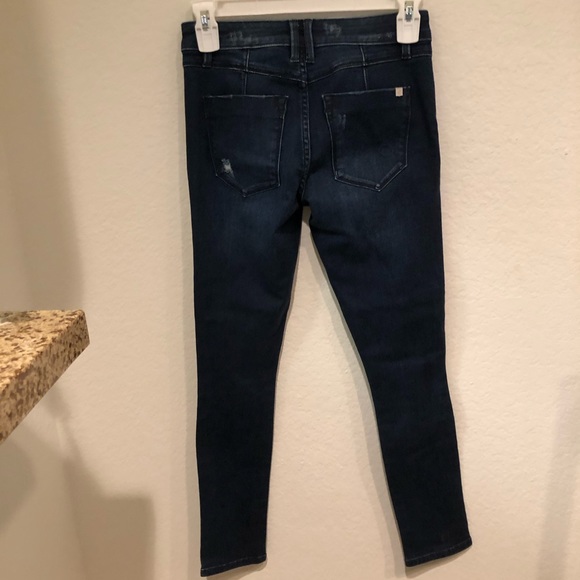 Bebe Dark Ripped Skinny Jeans - Picture 3 of 5